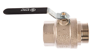 Кран шаровой Ду 50 (2") ВР/НР, ручка рычаг STOUT